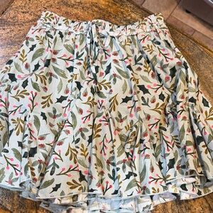 Leafy Patterned Kids Skirt